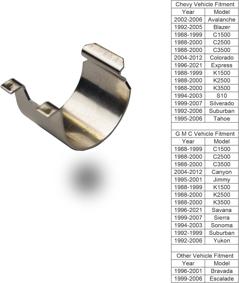 Autoacc Chevy Fuel Door Tension Spring Clip, Gas Door Cover Spring Compatible with Silverado Sierra 1500 2500 3500, Avalanche Blazer Express Suburban Tahoe Jimmy Savana Sonoma Yukon Denali - Image 3